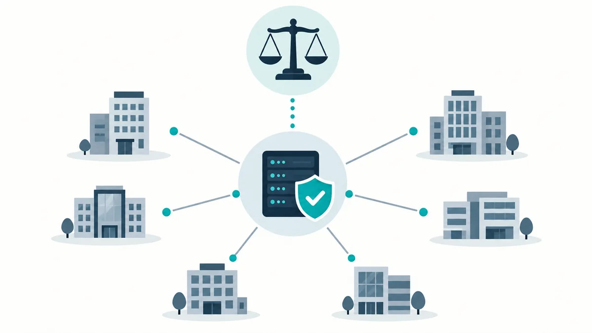 Infographic showing a managed service provider at the centre of a supply chain, with a regulator and reporting duties connected to it